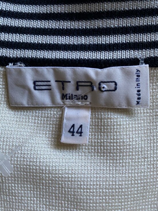 Rare Etro Milano Stretch Ponte Floral Knit Midi Skirt Size 44 / 12 Boho - Picture 6 of 9